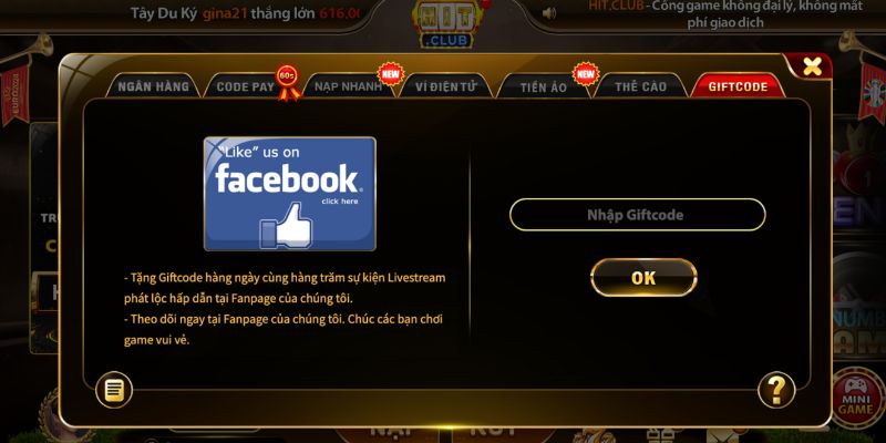 Tiến lên đếm lá HitClub: Trải nghiệm game hot bậc nhất 2026 5 Tặng giftcode trên tiến lên đếm lá Hit Club