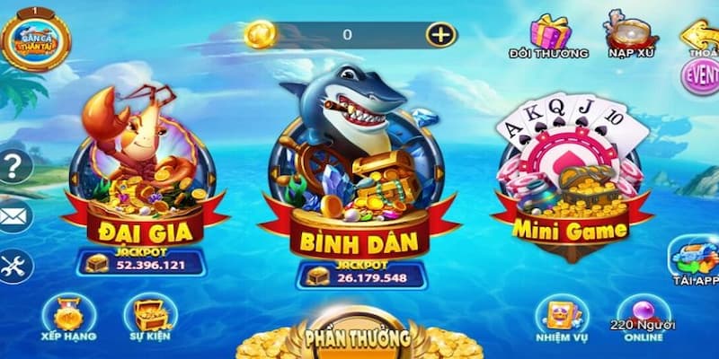 Những loại phòng trong sảnh bắn cá